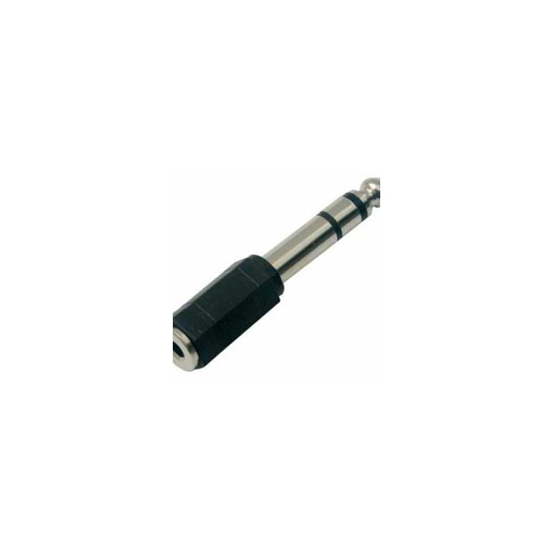 ADAPTADOR 1 JACK 3,5MM A 1 PLUG 6,3 STEREO