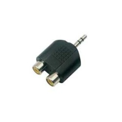 ADAPTADOR 2 JACKS RCA A 1 PLUG 3,5  STEREO