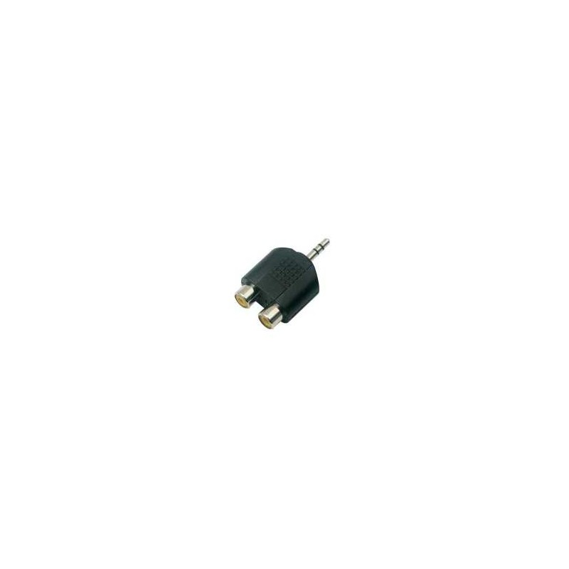 ADAPTADOR 2 JACKS RCA A 1 PLUG 3,5  STEREO