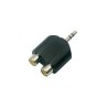 ADAPTADOR 2 JACKS RCA A 1 PLUG 3,5  STEREO