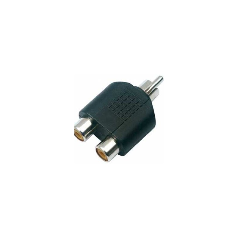 ADAPTADOR 2 JACKS RCA A 1 PLUG RCA