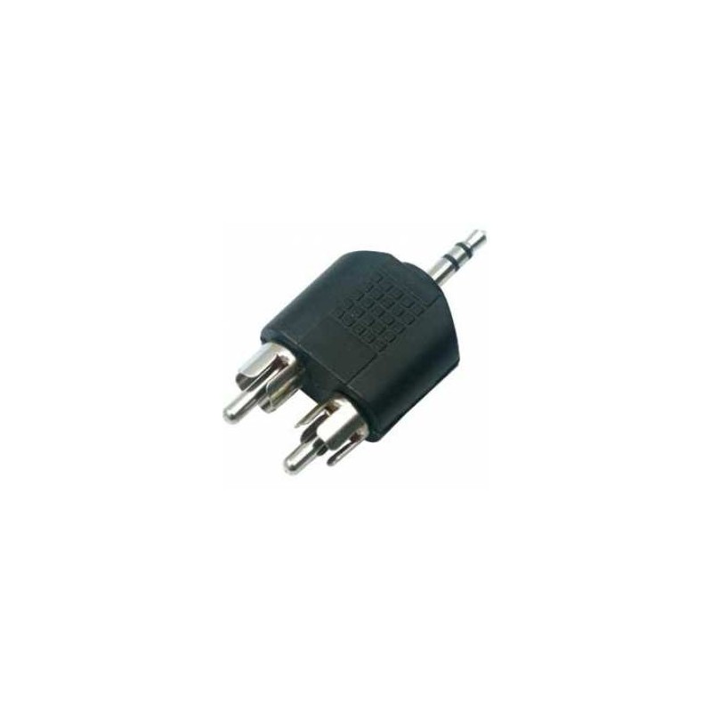 ADAPTADOR 2 PLUG RCA A 1 PLUG 3,5 ESTEREO