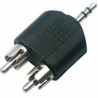 ADAPTADOR 2 PLUG RCA A 1 PLUG 3,5 ESTEREO
