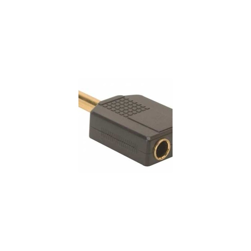ADAPTADOR 6,3MM MACHO A 2 HEMBRAS 6,3MM 24K,