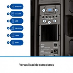 El Bafle de 15  2,800 W PMPO profesional Bluetooth  True Wireless Link