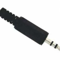 PLUG 3.5 MM. PLASTICO STEREO, NEGRO