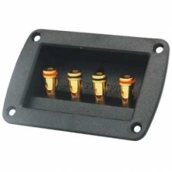 TERMINAL P/BAFLE 4 CONECTORES DORADOS