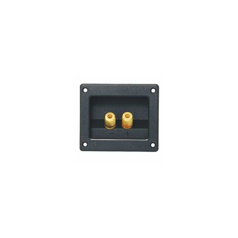 TERMINAL RECT.93X79MM /2TERM. BANANA GOLD