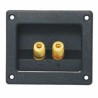 TERMINAL RECT.93X79MM /2TERM. BANANA GOLD