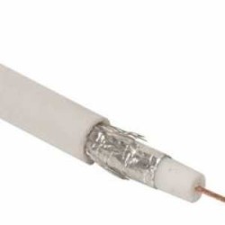 CABLE COAXIAL RG6  C/50% MALLA DE ALUMINIO, BLANCO
