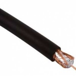 CABLE RG59U 75 OHMS NEGRO 75% MALLA  DE COBRE