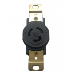 Contacto Pared Seguridad Media Vuelta 3p 15a 125vac Negro