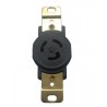 Contacto Pared Seguridad Media Vuelta 3p 15a 125vac Negro