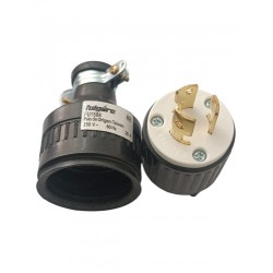 Clavija Seguridad Media Vuelta 2p 20a 250vac Fulgore Negro