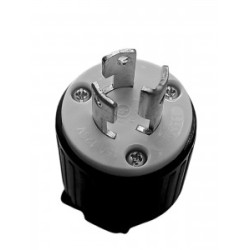 Clavija Seguridad Media Vuelta 3p 15a 125vac Negro