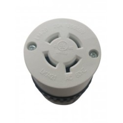 Contacto Extensión Seg Media Vuelta 4p 20a 125 250vac Negro