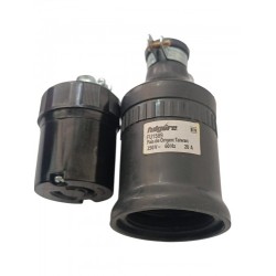 Contacto Extensión Seguridad Media Vuelta 20a 250vac Negro
