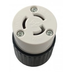 Contacto Extensión Seguridad Media Vuelta 3p 15a 125v Negro